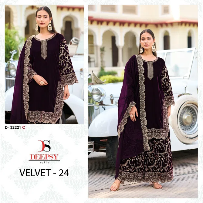 32221 Velvet 24 By Deepsy Suits Velvet Embroidery Pakistani Suits Online Wholesale