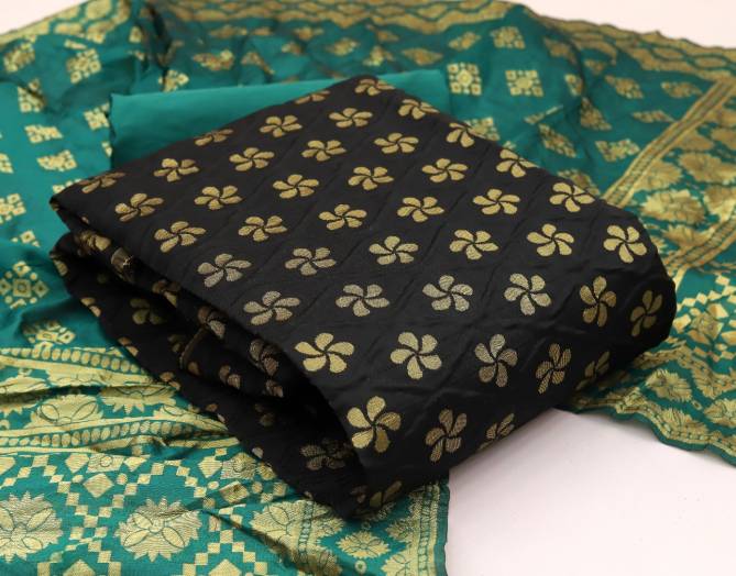 Rnx Banarasi Bubbles 1 Latest fancy Designer Casual wear Banarasi Silk Dress Material Collection
