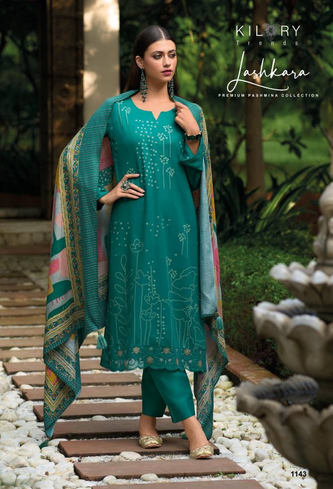 Lashkara By Kilory Pashmina Kurti With Bottom Dupatta Exporters In India