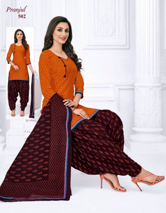 Pranjul Priyanka Vol 5 Latest Printed Cotton Dress Material Collection 