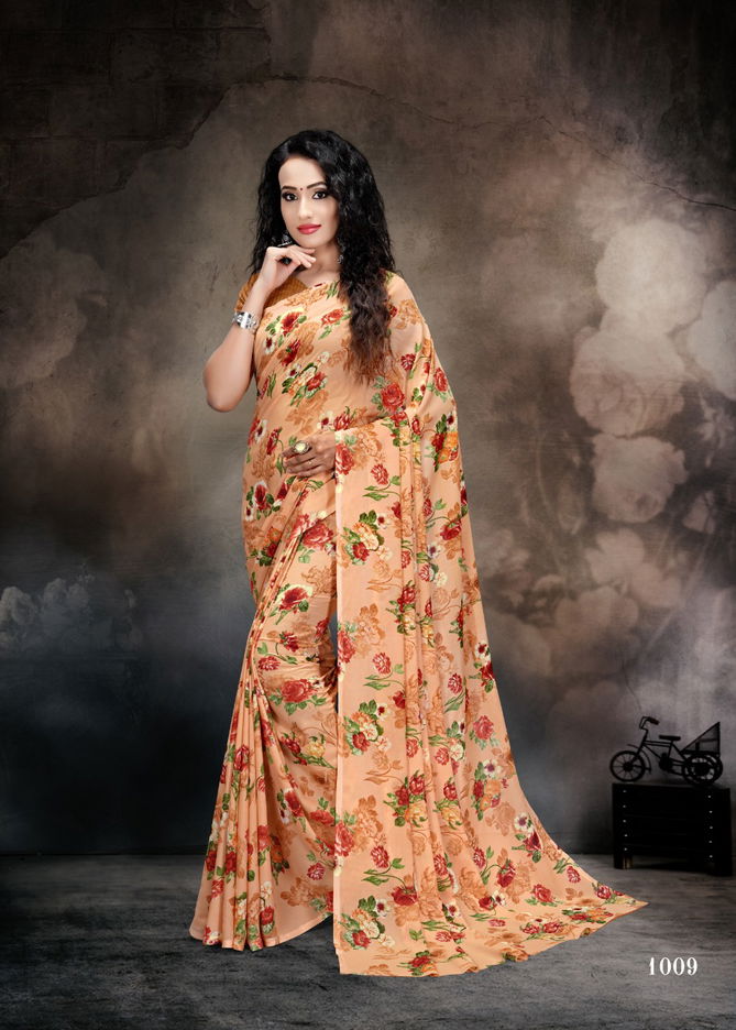 Future Fashion 5 Latest Daily Wear Heavy Renial Printed Running Wear Saree Collection 