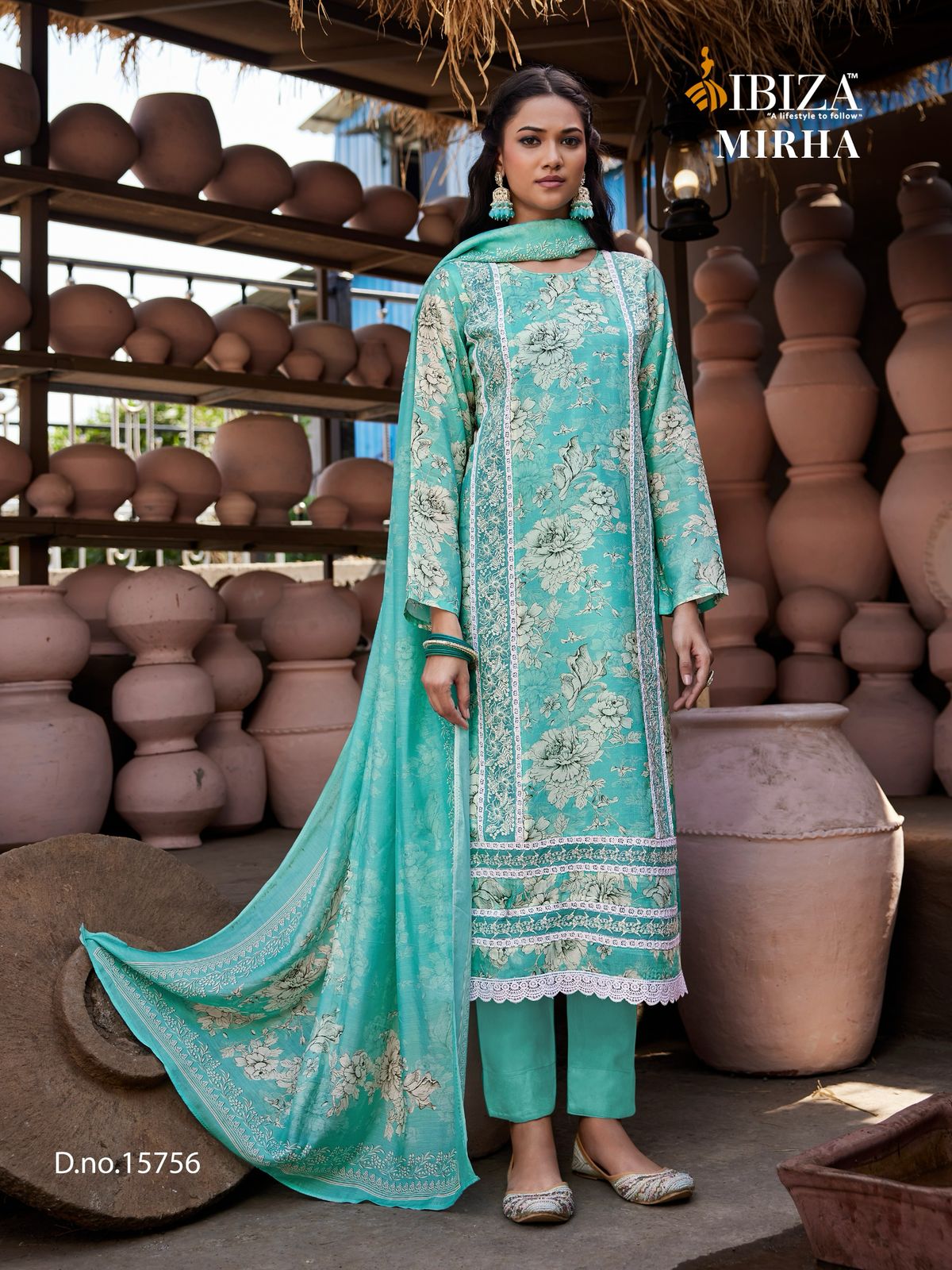 Mirha By Ibiza Muslin Printed Designer Salwar Kameez Exporters In India