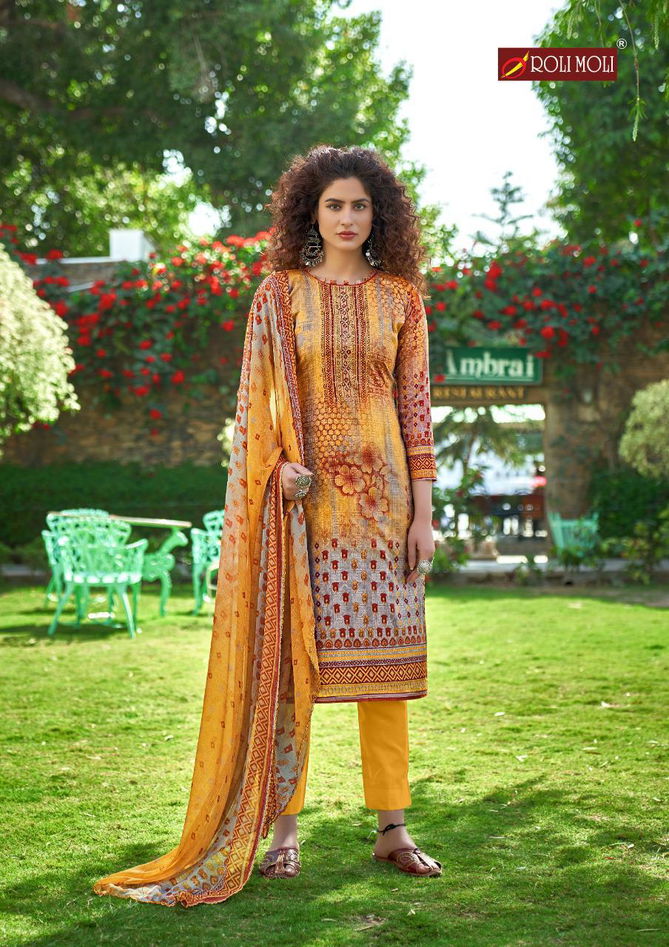 Roli Moli Maria Latest Designer fancy Casual Wear Cambric Printed Designer Dress Material Collection
