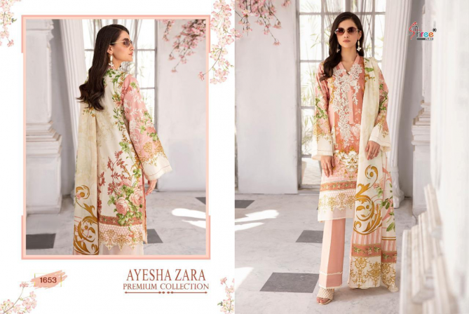 Shree Ayesha Zara Premium Latest Collection Fancy Designer Heavy Casual Wear Cotton Print With Embroidery Pakistani Salwar Suits
