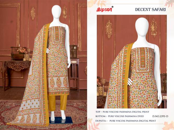 Bipson Safari 2393 Printed Pashmina Dress Material Catalog
