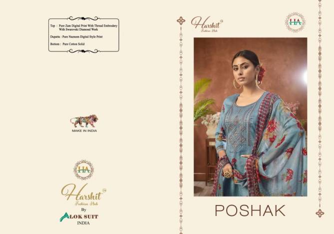 Harshit Poshak Latest Fancy Designer Casual Wear Regular Pure Jam Designers Dress Material Collection
