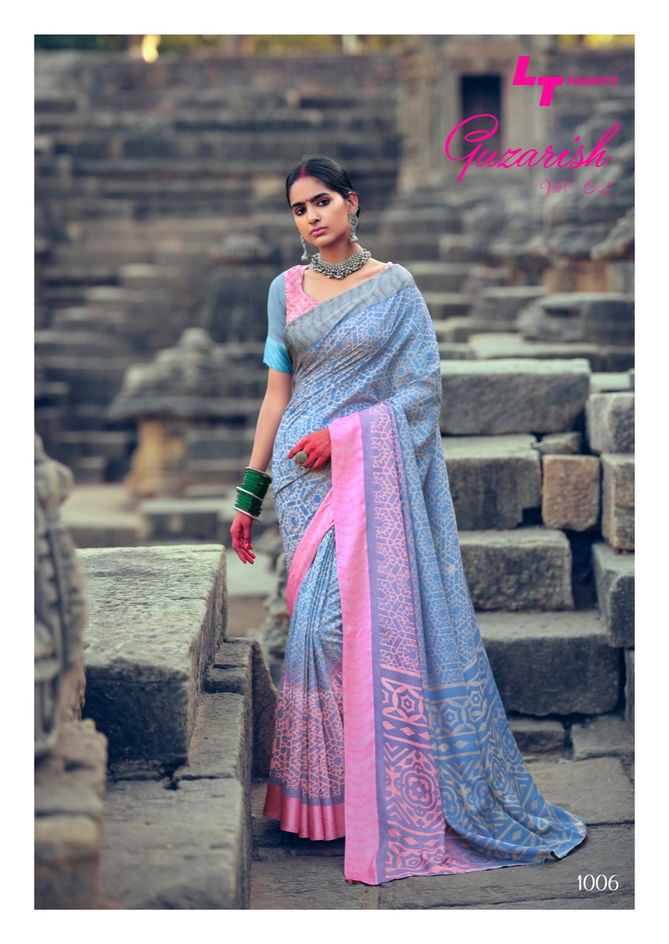 Lt Guzarish 2 Latest Fancy Designer Festive Wear Brasso Printed Sarees Collection