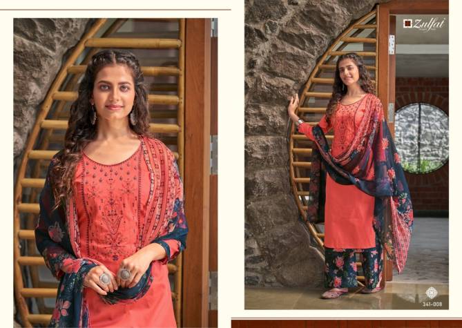 Zulfat Mohini 6 Exclusive Latest Fancy Designer Casual Wear Pure Heavy Jam Cotton with Heavy Embroidery Dress Material Collection