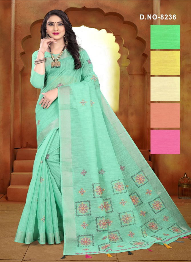 Haytee Disha 8236 Latest Handloom Cotton Worked Saree Collection