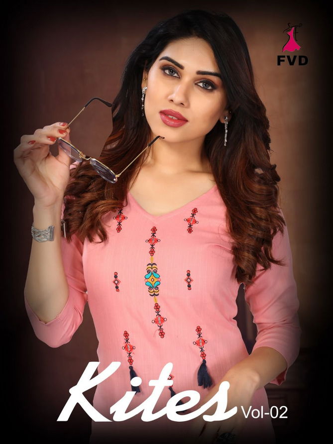 Kites 2 Fancy Ethnic Wear Rayon Kurti With Bottom Collection