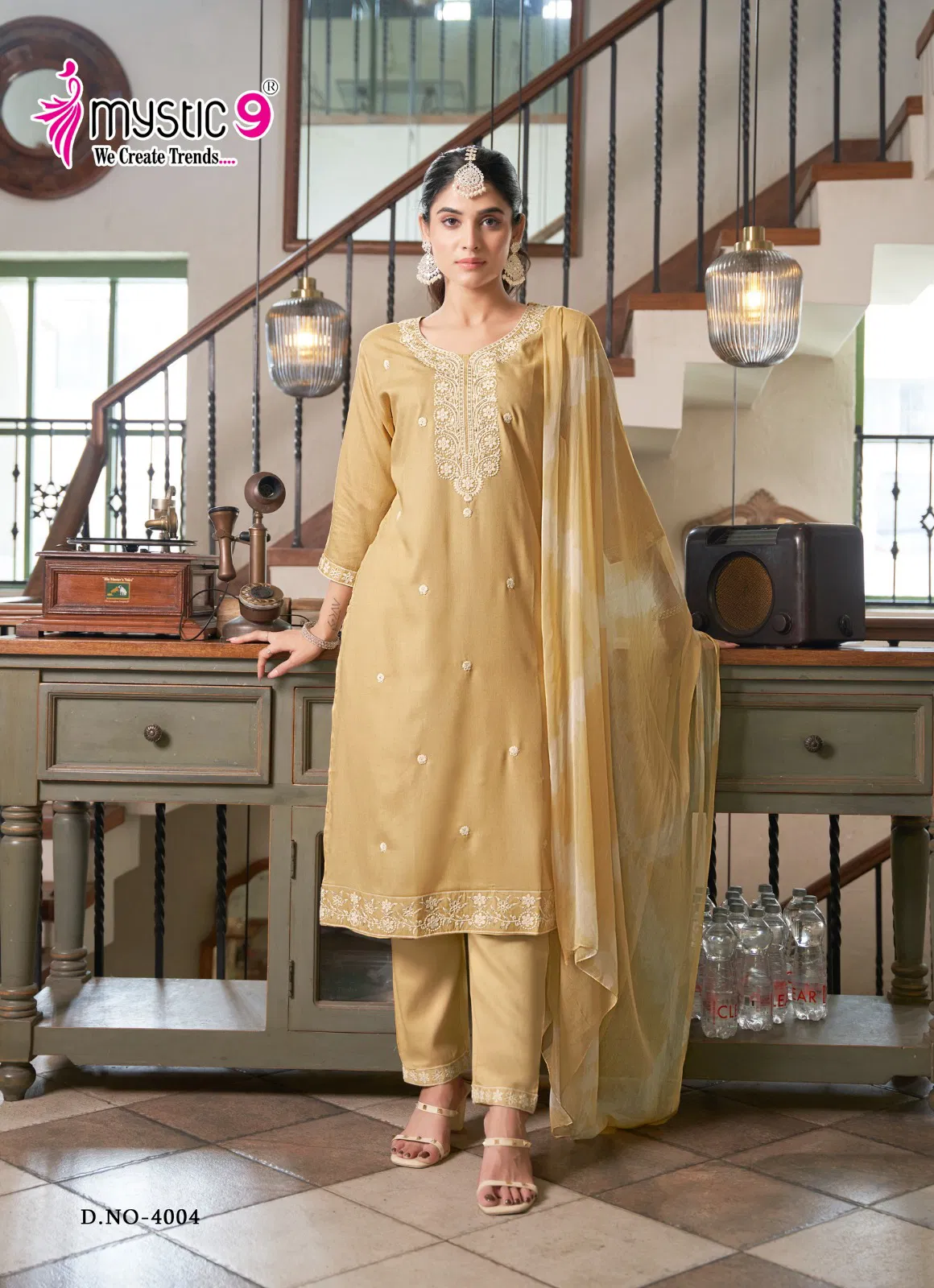 Karachi Vol 4 By Mystic 9 Rayon Embroidery Kurti With Bottom Dupatta Orders In India