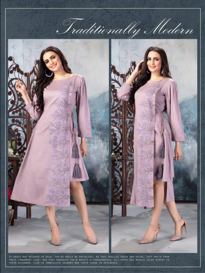Ashmi Aaradhya Jacket With Embroidery Work Festive Wear Long Kurtis Collection
