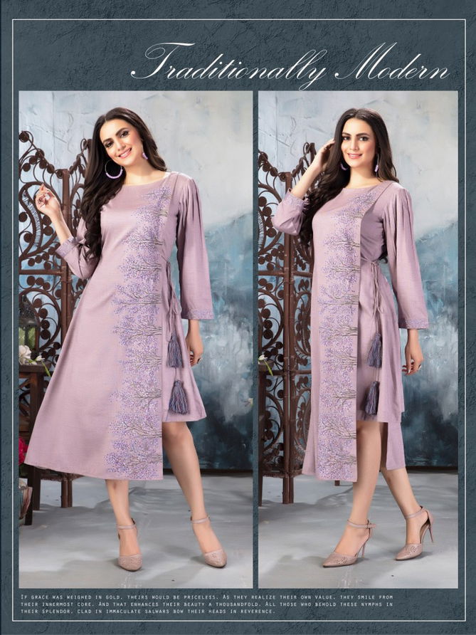 Ashmi Aaradhya Jacket With Embroidery Work Festive Wear Long Kurtis Collection
