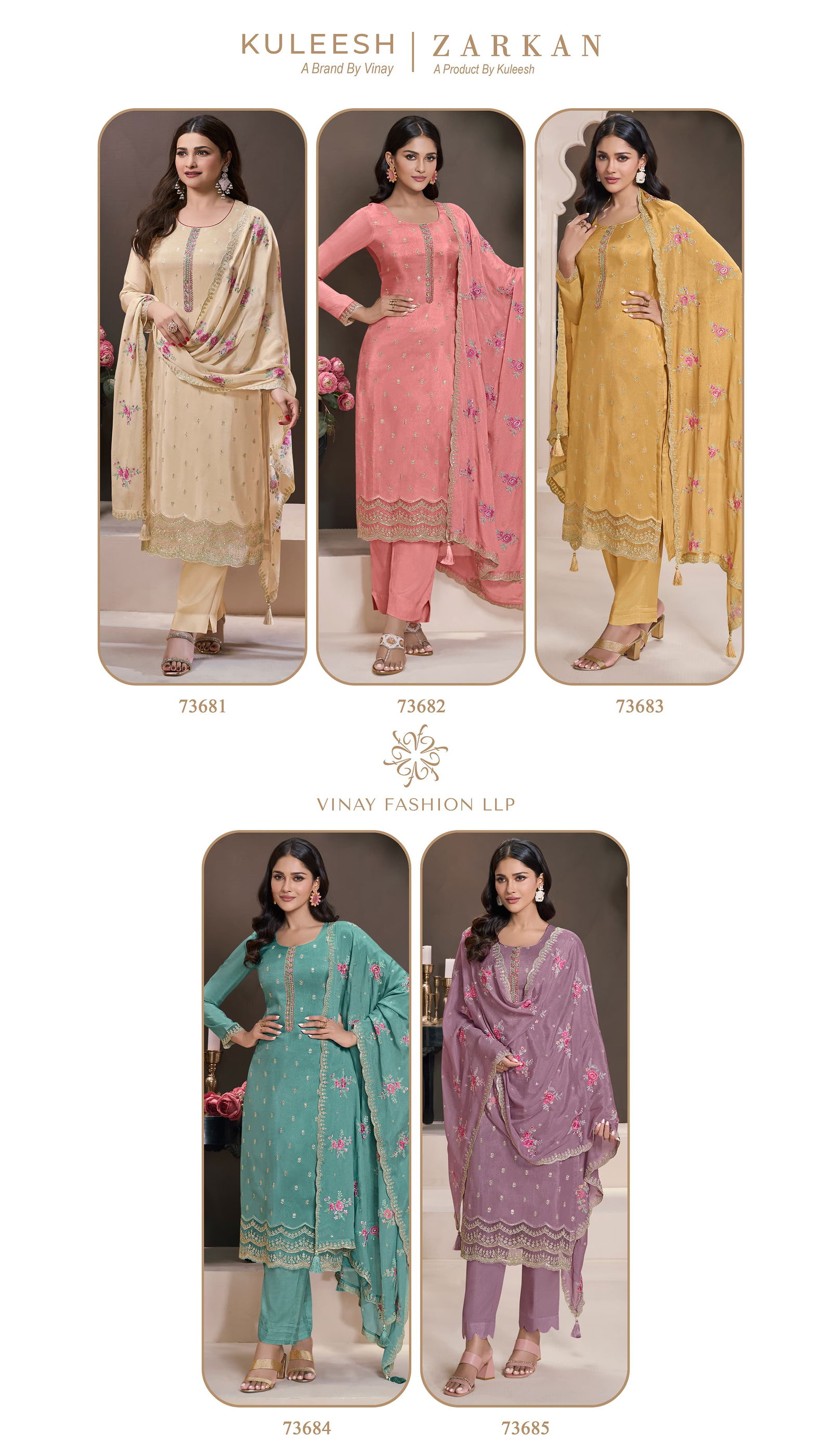 Zarkan By Vinay Kuleesh Silk Designer Salwar Suit Wholesale In India