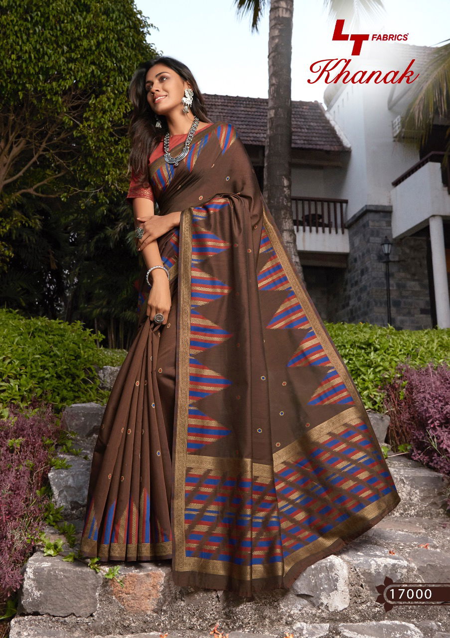 Lt Khanak Latest fancy Designer Casual Wear Printed Cotton Sarees Collection
