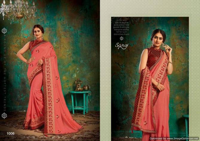 Saroj Anushka Exclusive Festive Wear Wedding wear Heavy Designer  Silk Saree Collection With Heavy Border And Butta Work Blouse 
