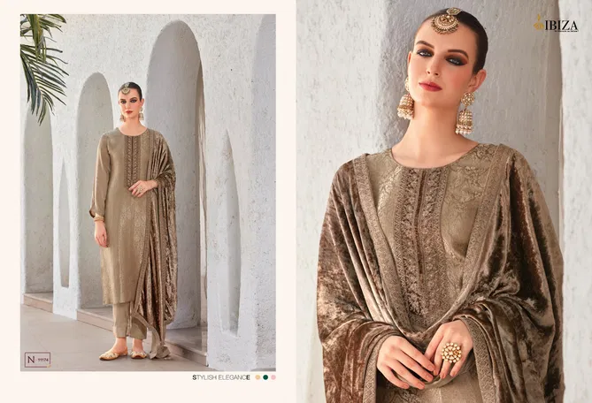 Sadgi By Ibiza Gaji Silk Jacquard Dress Material Wholesale Online