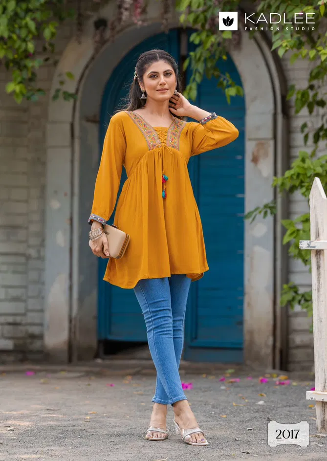 Centuri Vol 3 By Kadlee Rayon Western Ladies Top Exporters In India