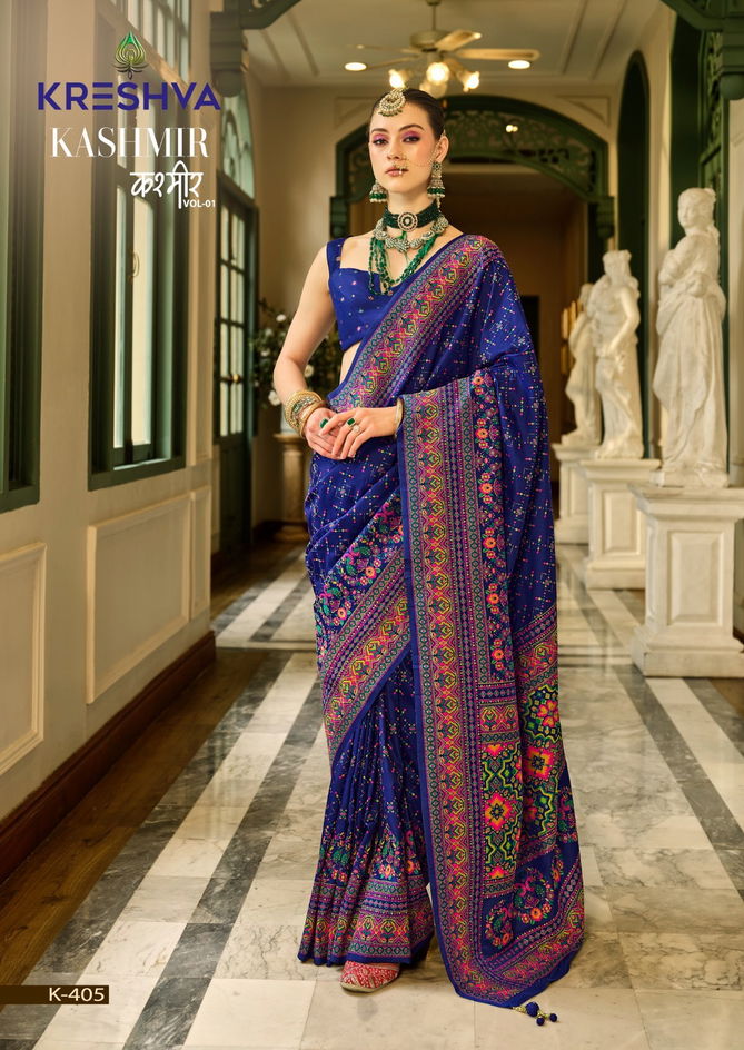 Kashmir Vol 1 By Kreshva Banarasi Silk Wedding Wear Sarees Orders In India