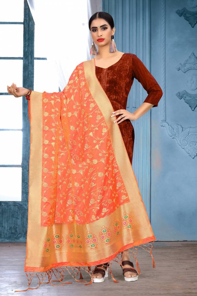 Sangam Silk Banarasi Dupatta 2 Collection Fabric And Beautiful Design Border
