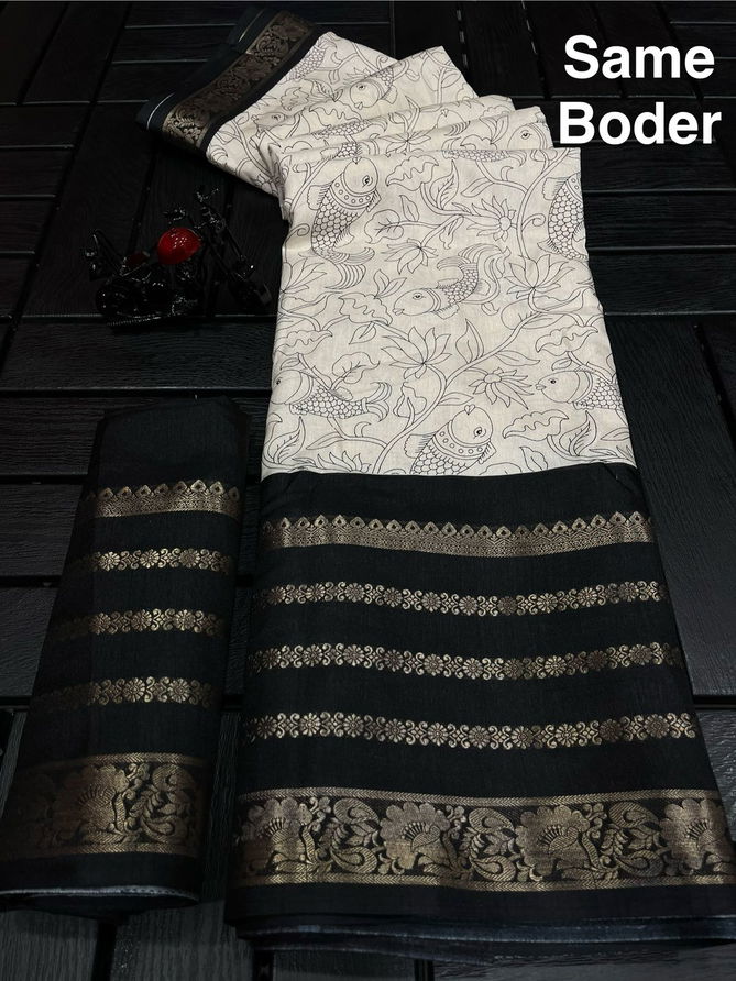 Wow Hit Qalamkari Special Designer Dola Silk Saree Exporters In India