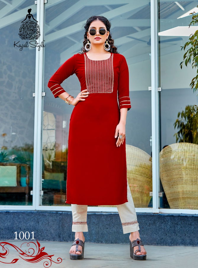 Fashion Dream 1 Kajal Fancy Designer Style Casual Wear Kurtis With Bottom Collection
