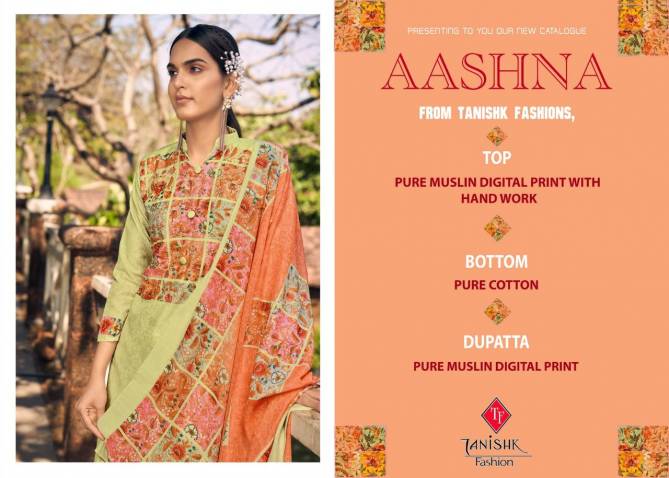 Tanishk Aashna Casual Daily Wear Muslin Digital Printed Fancy Dress Material Collection