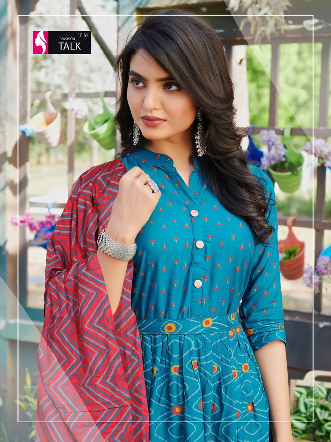 Ft Cocktail 1 Designer Latest Fancy Festive Wear Rayon Kurti With Dupatta Collection
