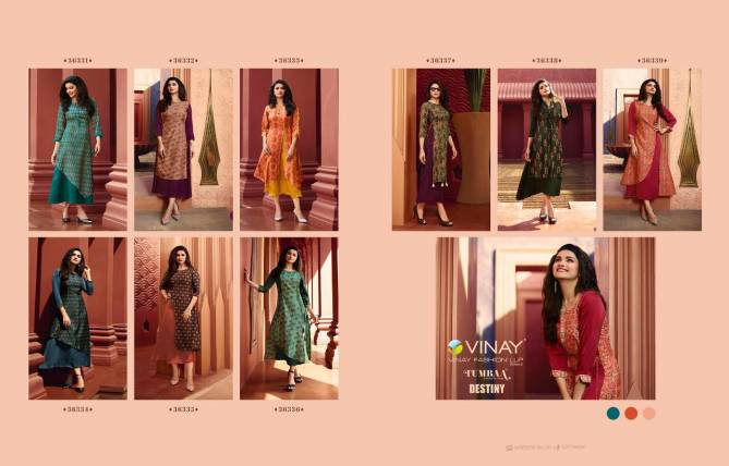 Vinay Tumbaa Destiny Designer Party Wear Kurti and festive Wear Collection