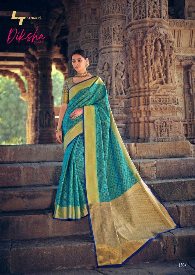 Lt Diksha 2 Latest Fancy Designer Casual Wear Patola Silk Saree Collection
