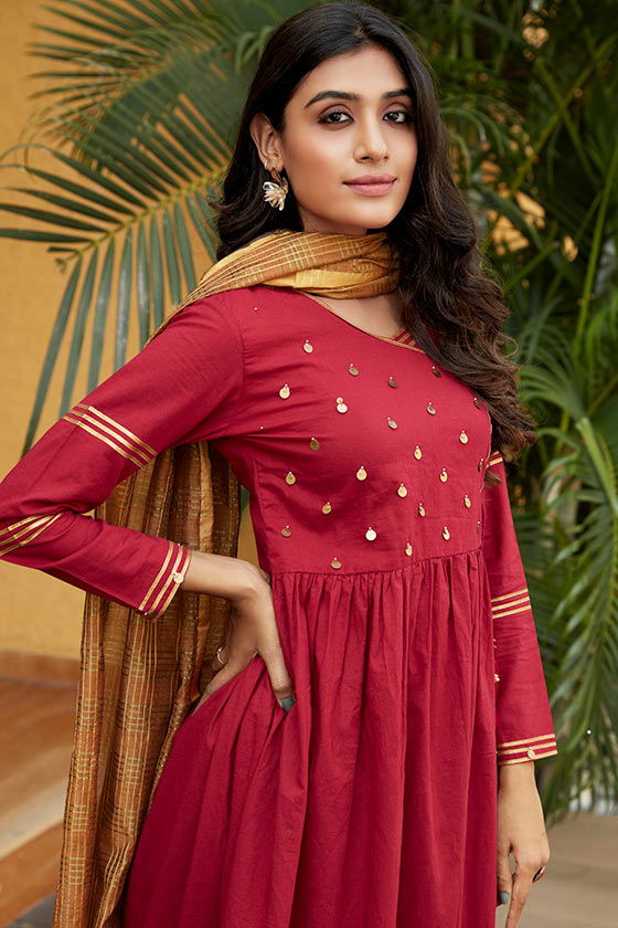 Sanskar Ks Latest Fancy Designer Heavy festive Wear Cotton Designer Readymade Salwar Suit Collection
