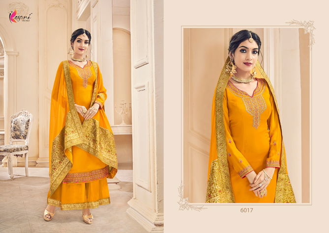 Kesari Naaz 3 Designer Heavy Fox Georgette and Heavy Self Embroidery work Dupatta Pallu and Diamond Salwar Suits Collection