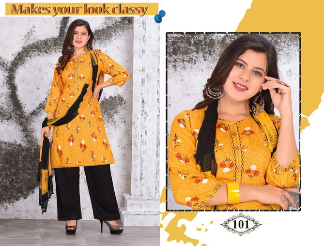 Magnet Regular Wear Printed Rayon Designer Fancy Ready Made Collection
