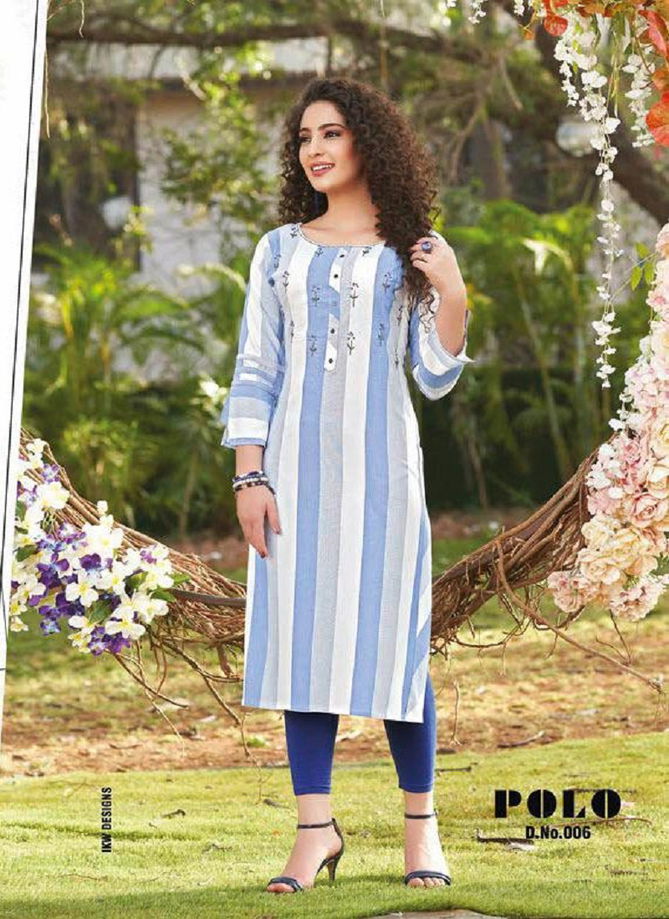 Ikw Polo Latest Designer Casual Wear Rayon Kurtis Collection 