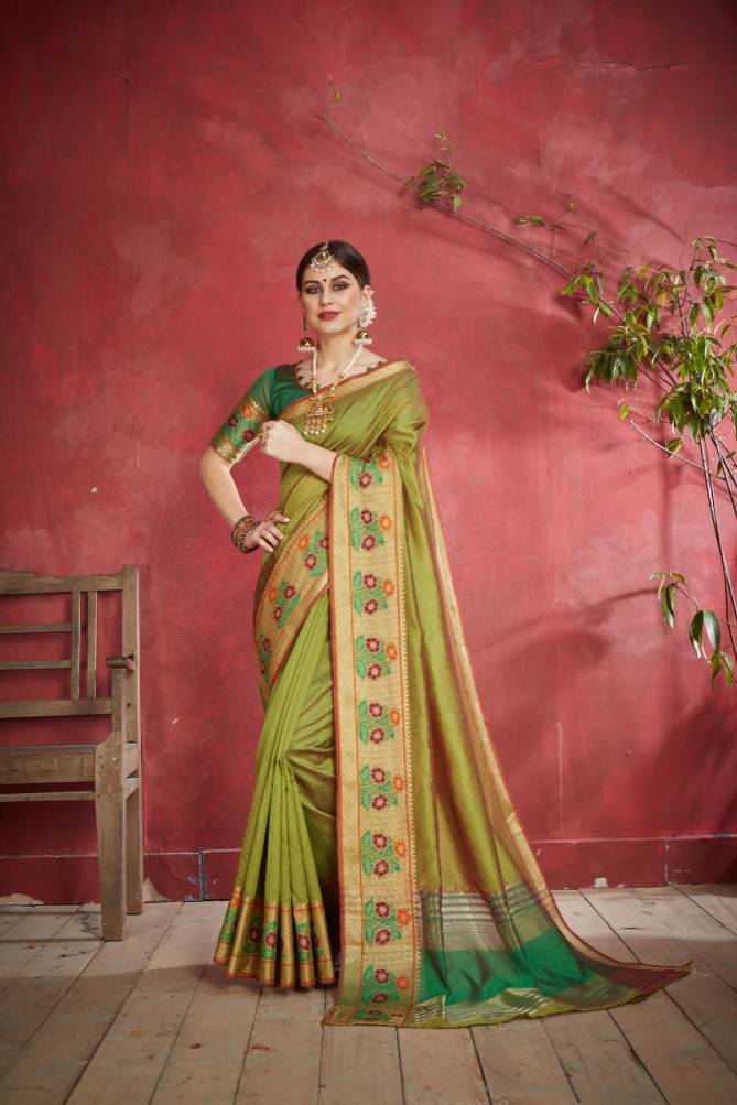 Latest Collection Of Crystal Silk Party Wear Saree 