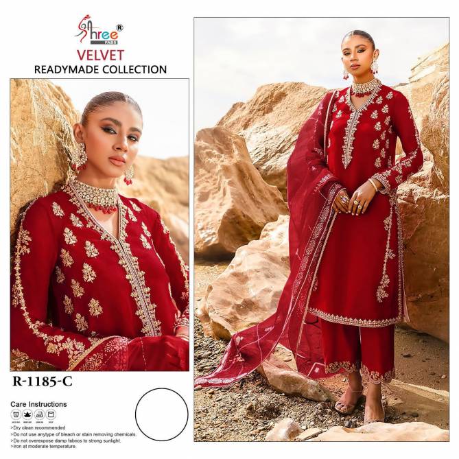 SV 1185 Velvet Pakistani Readymade Suits Catalog