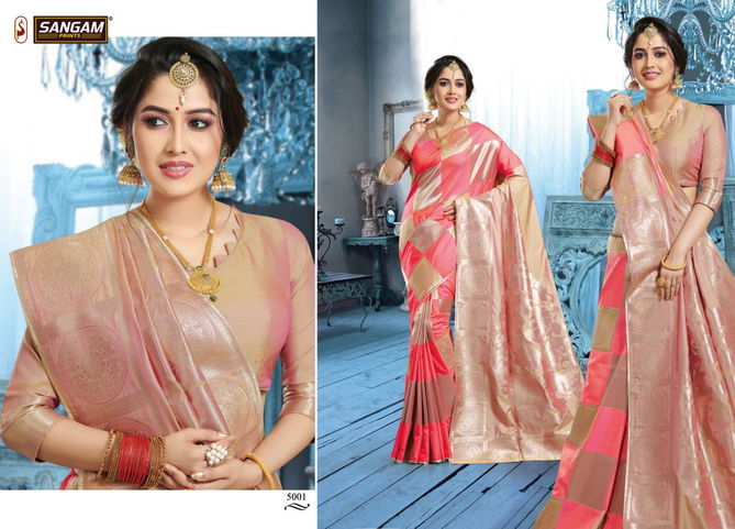 Sangam Kanchana Latest Wedding Wear Pure Banarasi Silk Sarees Collection
