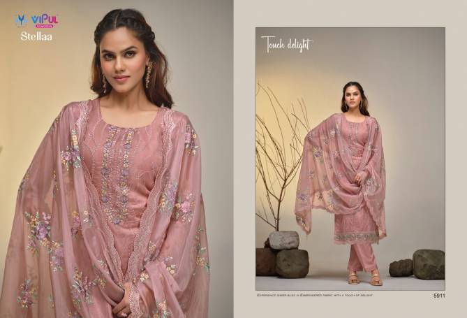 Stella By Vipul Soft Organza Embroidery Bulk Salwar Kameez Orders In India