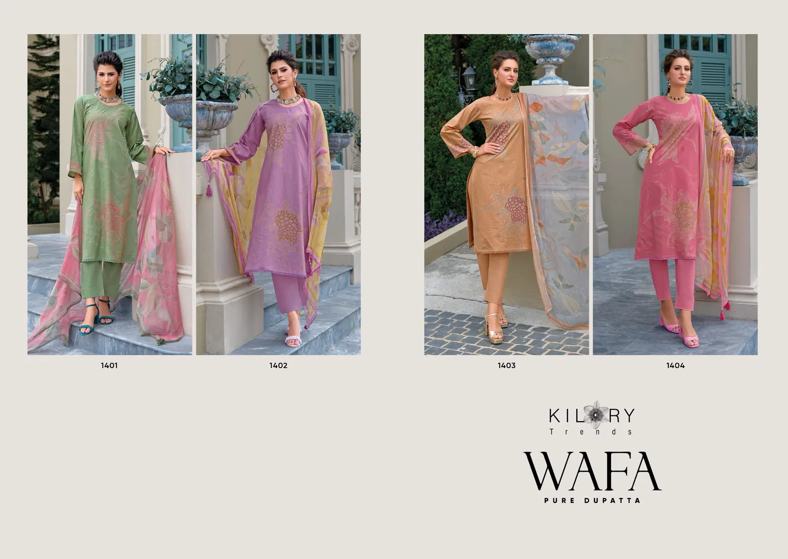 Wafa By Kilory Lawn Cotton Digital Printed Salwar Kameez Suppliers In India