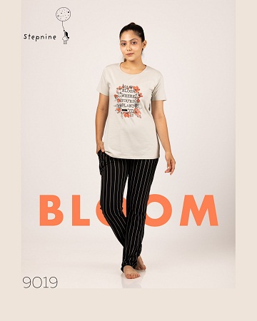 Stepnine 9011 To 9016 Cotton Hosiery Fancy Designer Ready Made T-shirt And  Pyjama Bottoms Night