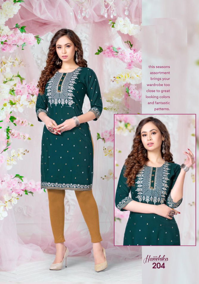 Beauty Queen Hanshika 2 Regular Wear Rayon Printed Kurti Collection