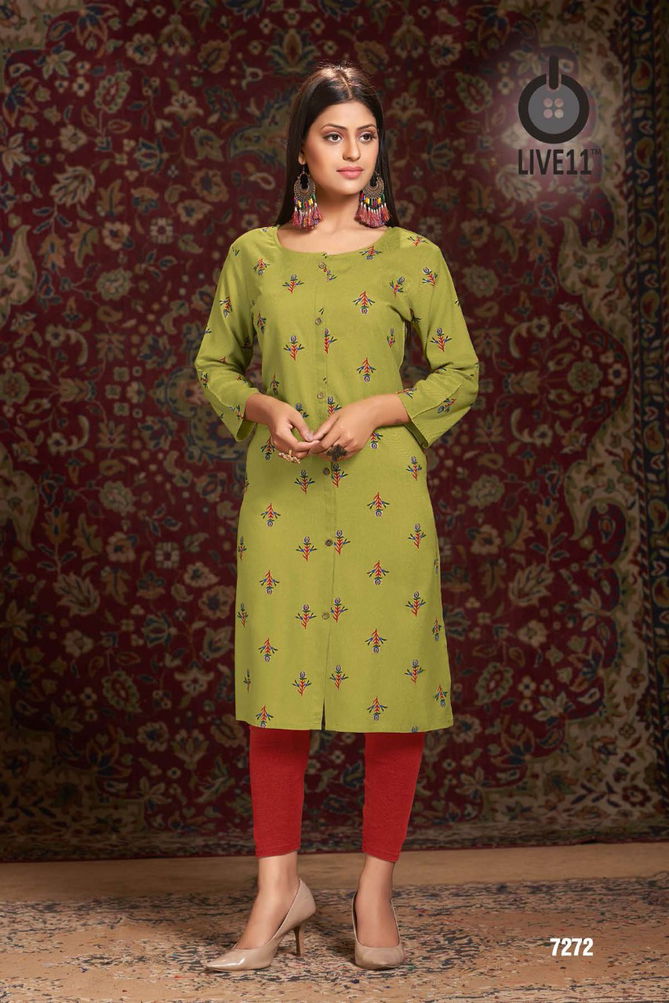 Rose 12 Latest Printed Regular Wear Rayon Designer Kurtis Collection
