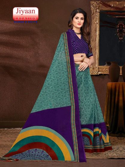 Jiyaan Priyanshi  Cotton Printed Designer Casual Daily Wear Saree Collection