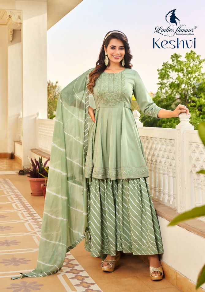 Keshvi By Ladies Flavour Sharara Readymade Suits Catalog