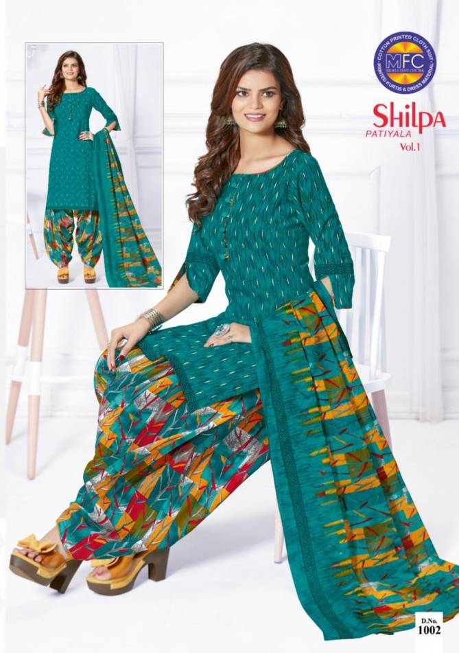 Mfc Shilpa Patiyala 1 Latest Fancy Designer Regular Casual Wear Cotton Printed Dress Materials Collection
