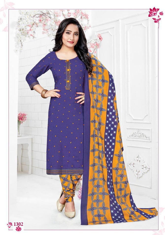 Cotton Pluse Heena 13 Regular Casual Wear Printed Cotton Dress Material Collection
