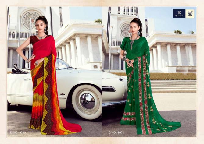 Hirva Saheli 7 Georgette Printed Ethnic Wear Designer Sarees Collection
