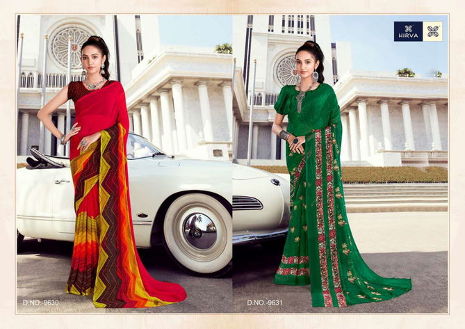 Hirva Saheli 7 Georgette Printed Ethnic Wear Designer Sarees Collection
