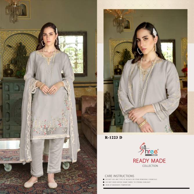 K 1223 By Shree Fab Pure Siffon Embroidery Pakistani Suits Wholesalers In Delhi