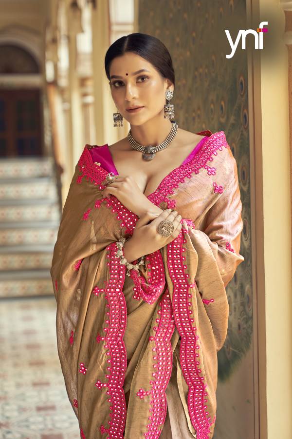 Ynf Cotton Mirror Fancy Festive Wear Cotton Silk Designer Saree Collection